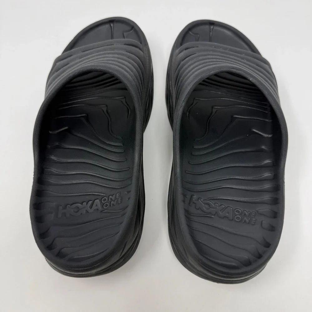 Hoka One One Ora Recovery Slide 2 Black Mens 7 Womens 9 Athletic Sandals 1099673